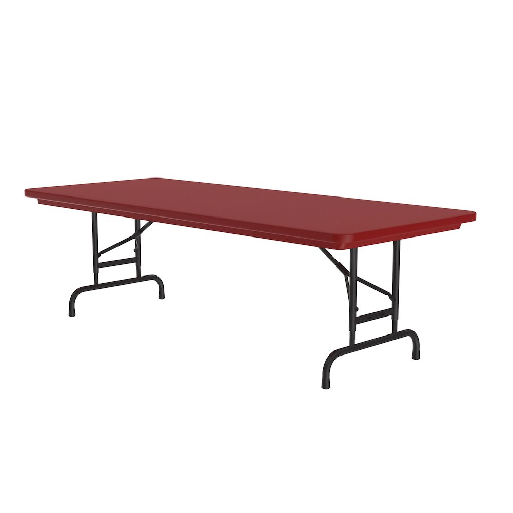 Adjustable Height Commercial Blow-Molded Plastic Folding Table 30x72"