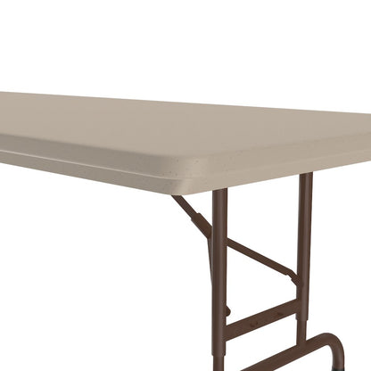 Adjustable Height Commercial Blow-Molded Plastic Folding Table 30x60"