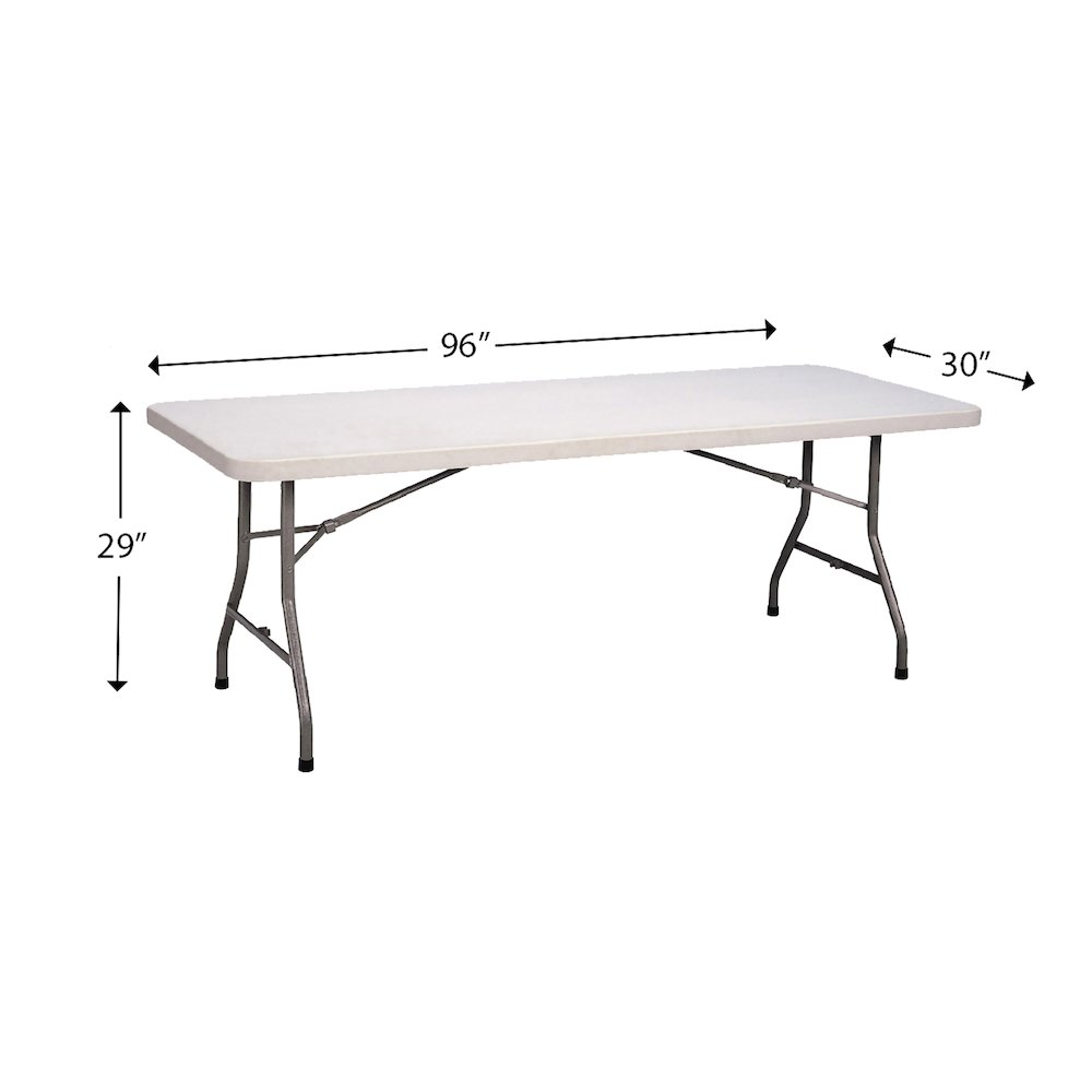 Economy Blow-Molded Plastic Folding Table 30x96"