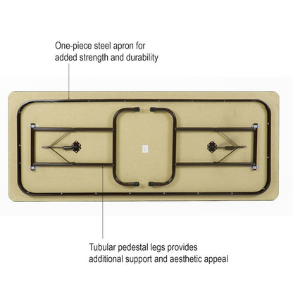 Deluxe High Pressure Top Folding Table 18x60"