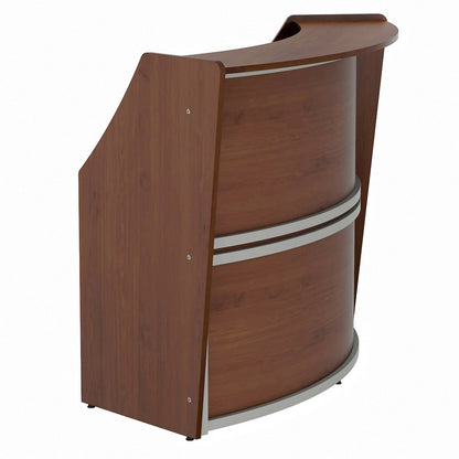 Curve Reception Desk Solid, Cherry