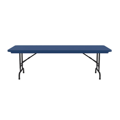 Adjustable Height Commercial Blow-Molded Plastic Folding Table 30x72"
