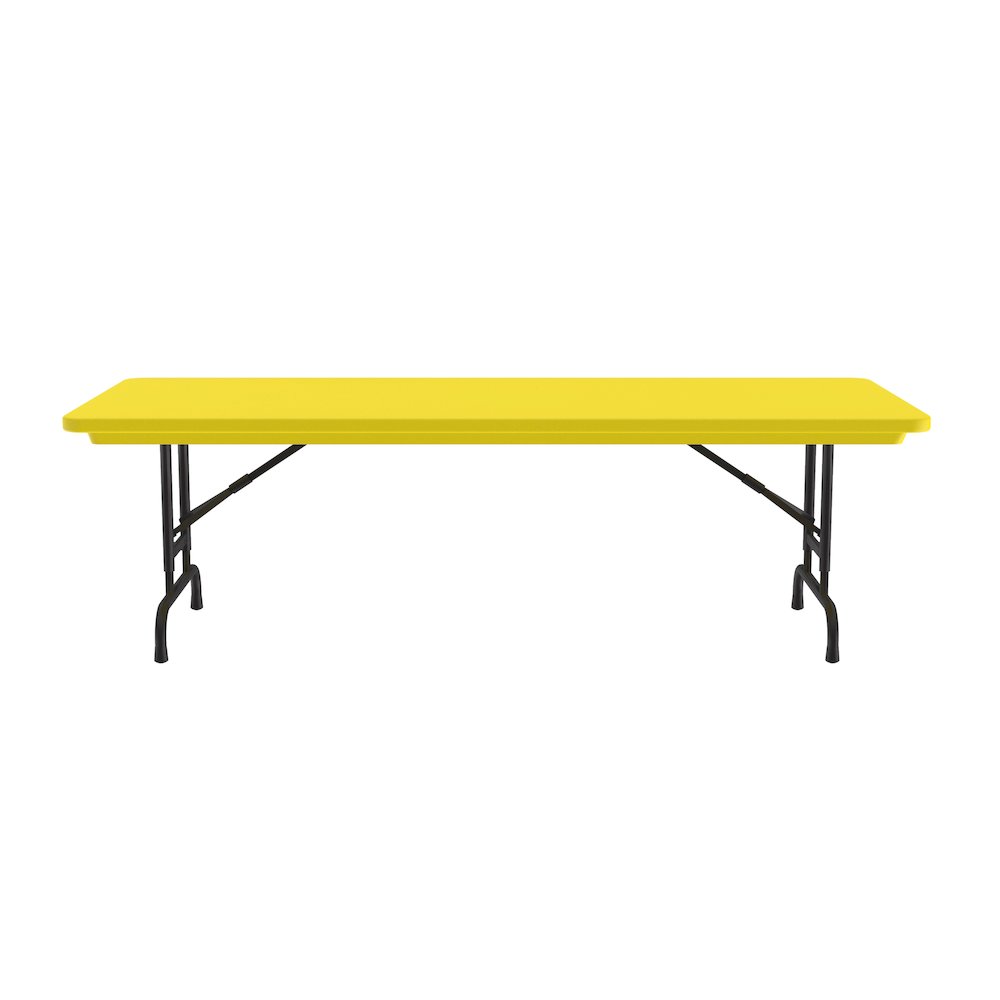 Adjustable Height Commercial Blow-Molded Plastic Folding Table 30x72"
