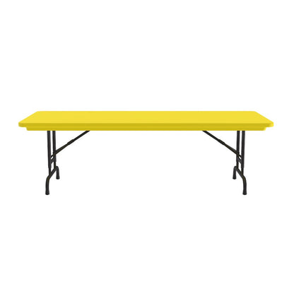Adjustable Height Commercial Blow-Molded Plastic Folding Table 30x72"