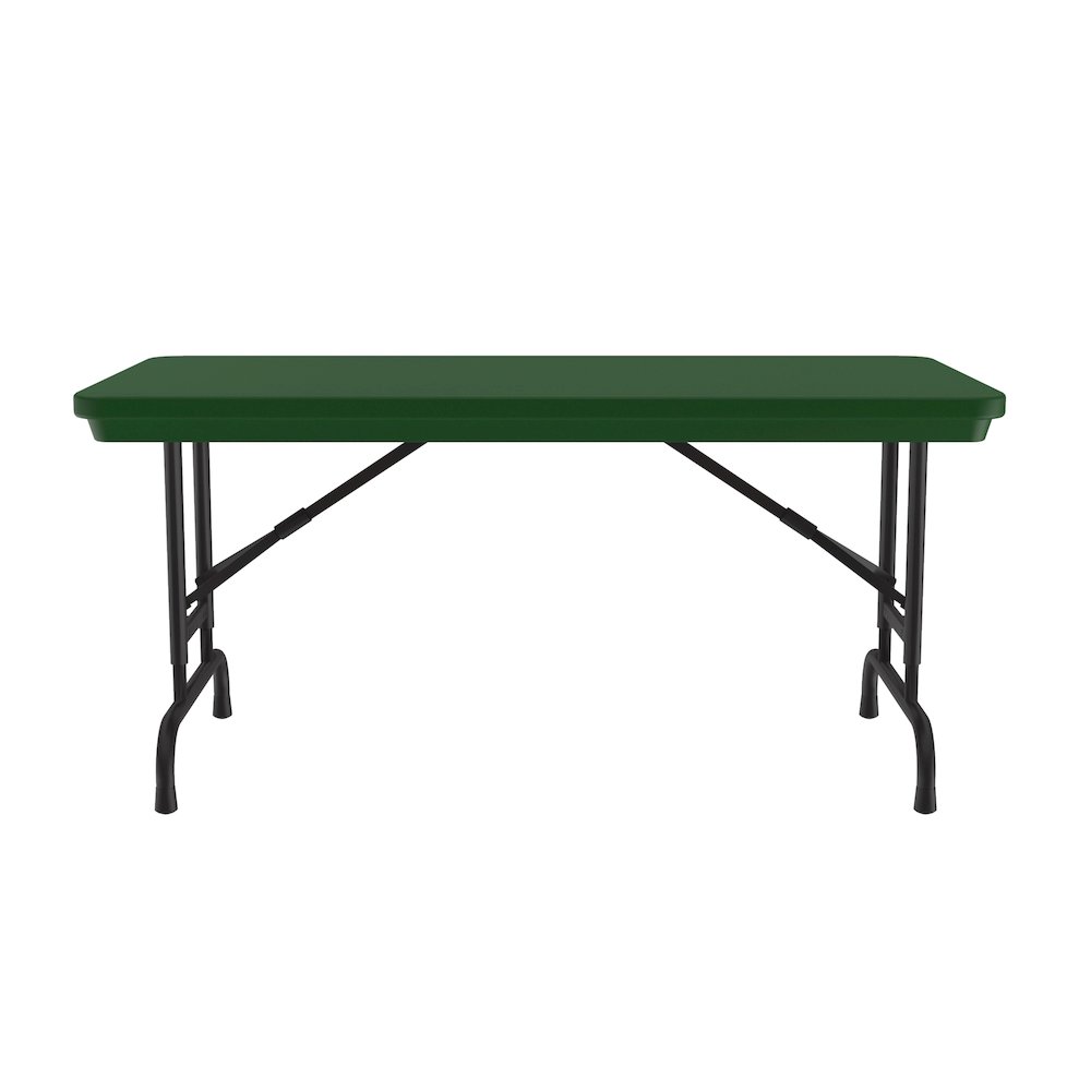 Adjustable Height Commercial Blow-Molded Plastic Folding Table 24x48"