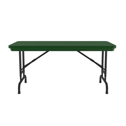 Adjustable Height Commercial Blow-Molded Plastic Folding Table 24x48"