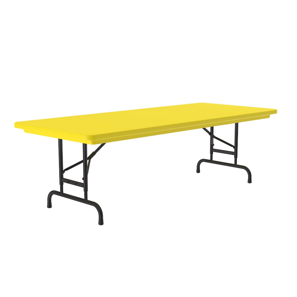 Adjustable Height Commercial Blow-Molded Plastic Folding Table 30x72"