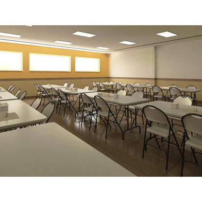Adjustable Height Commercial Blow-Molded Plastic Folding Table 24x48"