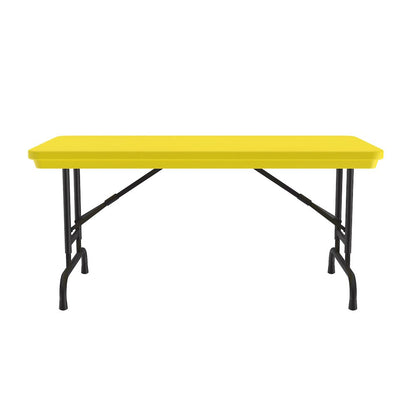 Adjustable Height Commercial Blow-Molded Plastic Folding Table 24x48"