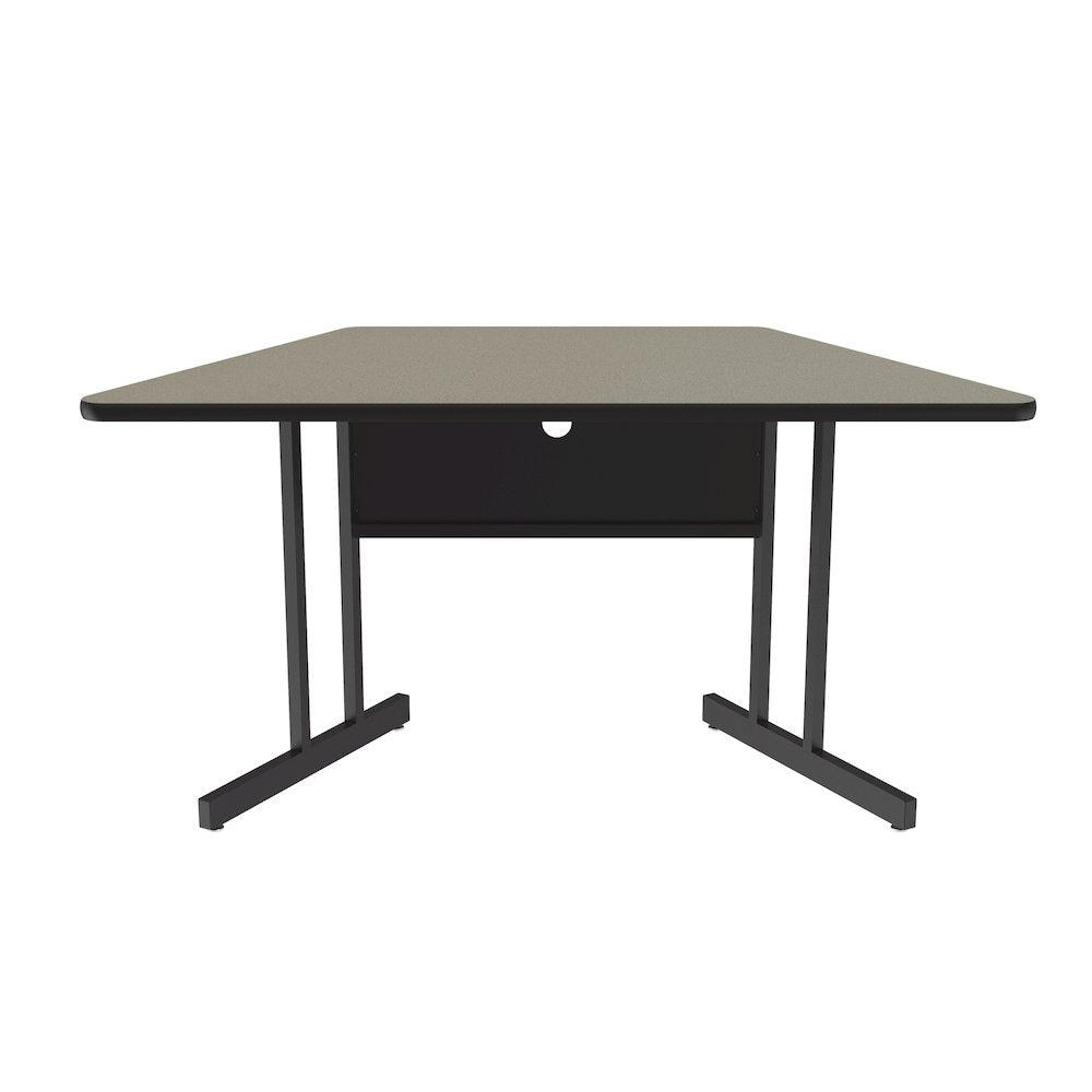 Desk Height Deluxe HIgh-Pressure Top Trapezoid Computer/Student Desks 30x60"