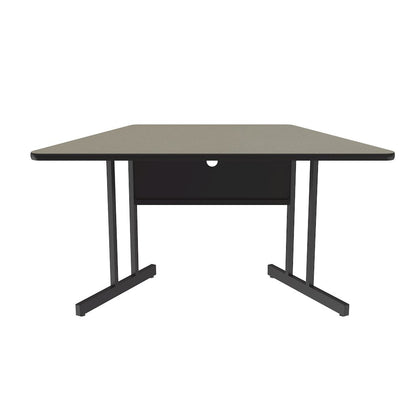 Desk Height Deluxe HIgh-Pressure Top Trapezoid Computer/Student Desks 30x60"