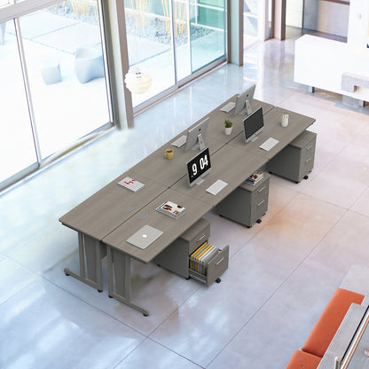 Basic Rectangular Desk 24 X 48 Ash / Gray