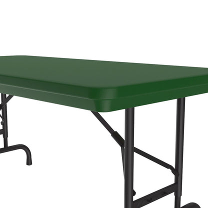 Adjustable Height Commercial Blow-Molded Plastic Folding Table 24x48"