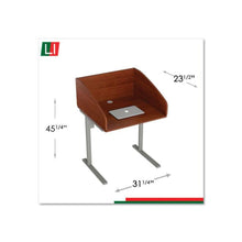 Study Carrell Starter Unit, 2-Leg, 31.25 x 23.5 x 45.25, Cherry