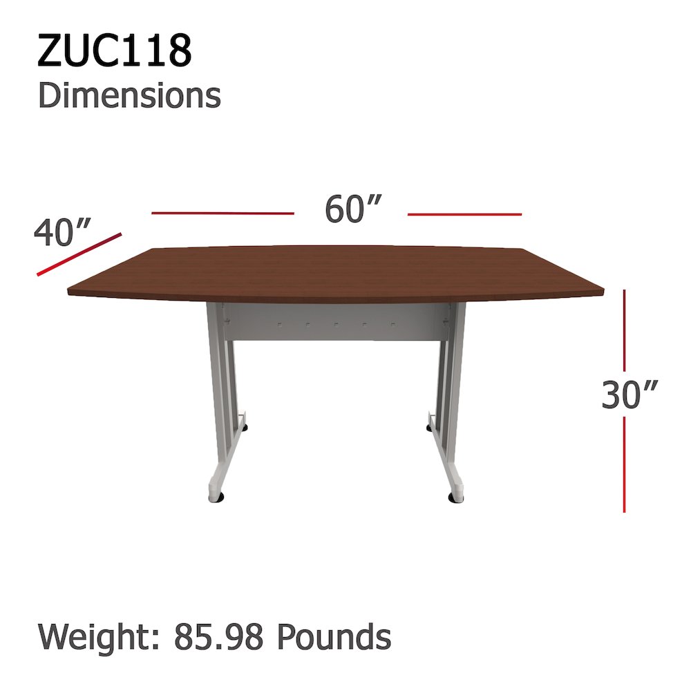 Rectangular Conference Table Cherry / Silver