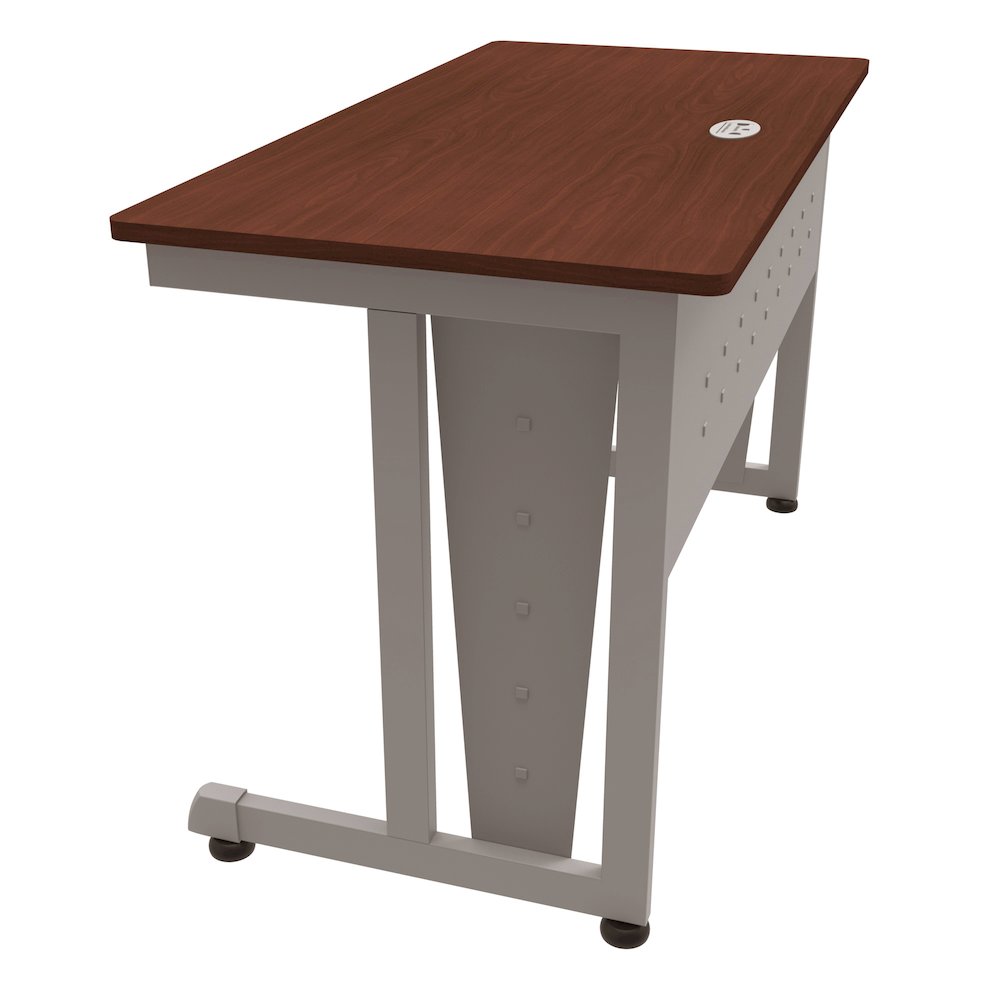 Basic Rectangular Desk 24 X 48 Cherry / Gray