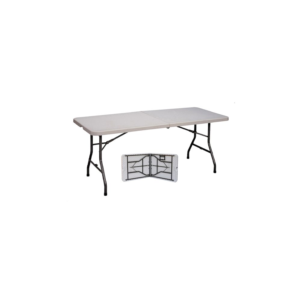 Economy Blow-Molded Plastic Fold in Half Table 30x72"