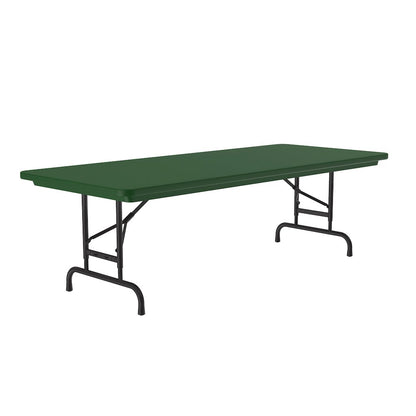 Adjustable Height Commercial Blow-Molded Plastic Folding Table 30x60"