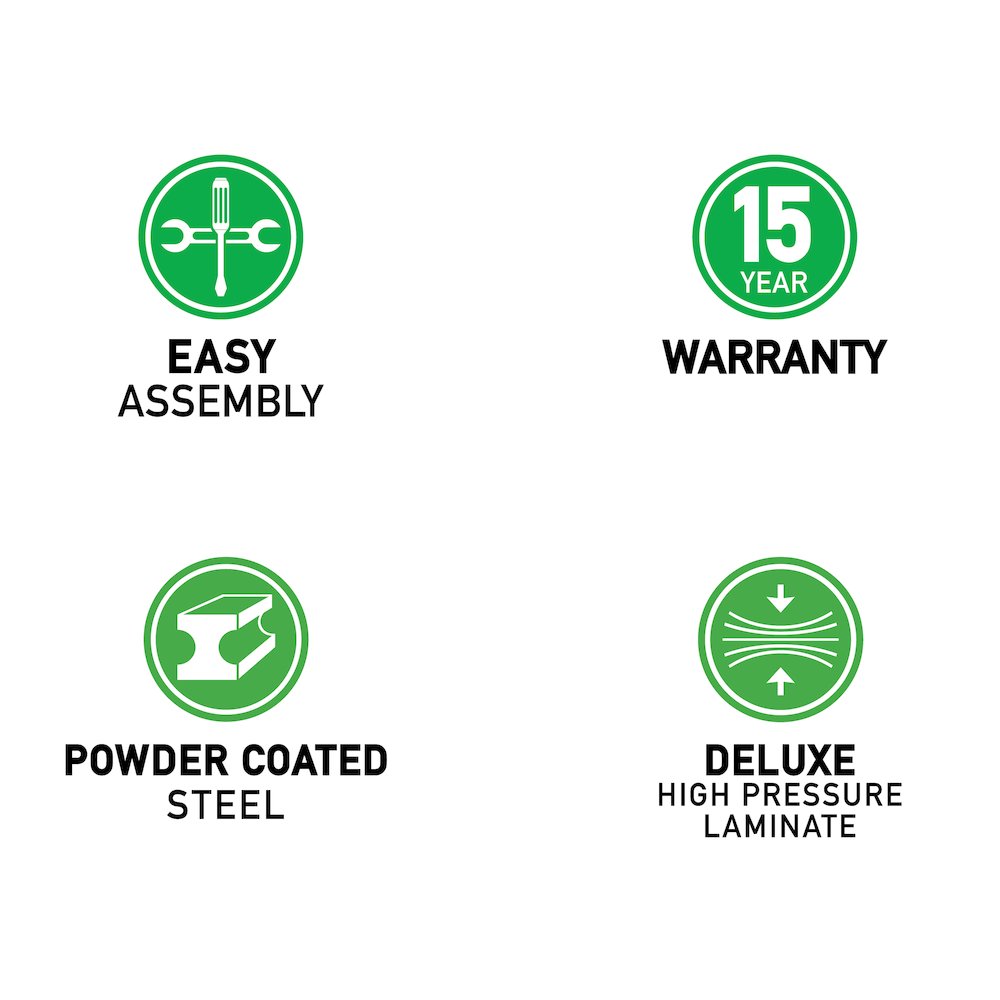 Deluxe High Pressure Collaborative Desk with Casters 41x23"