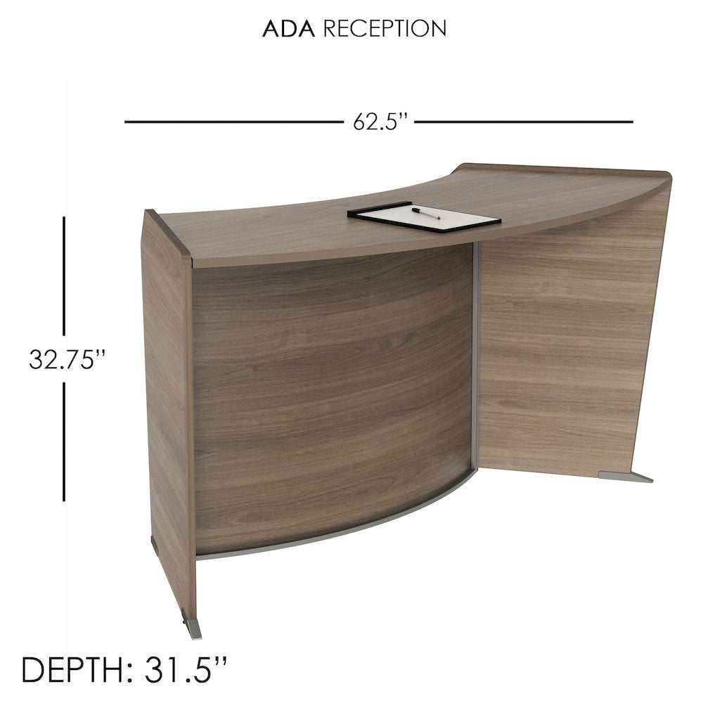 ADA Reception Unit, Walnut