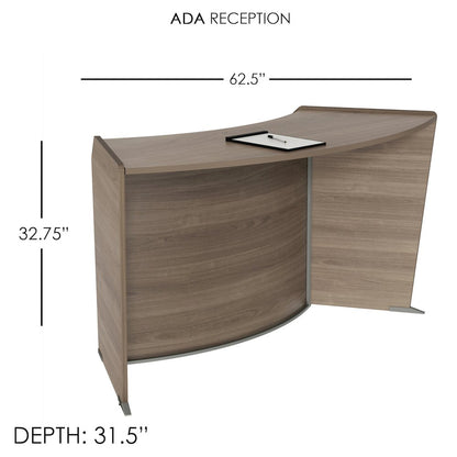 ADA Reception Unit, Walnut