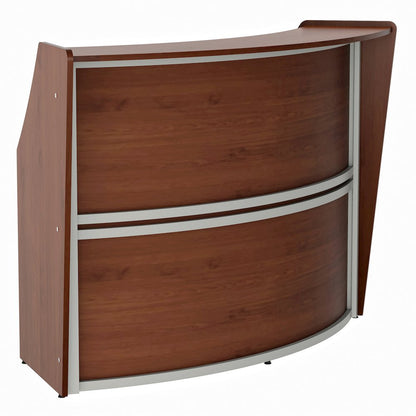 Curve Reception Desk Solid, Cherry