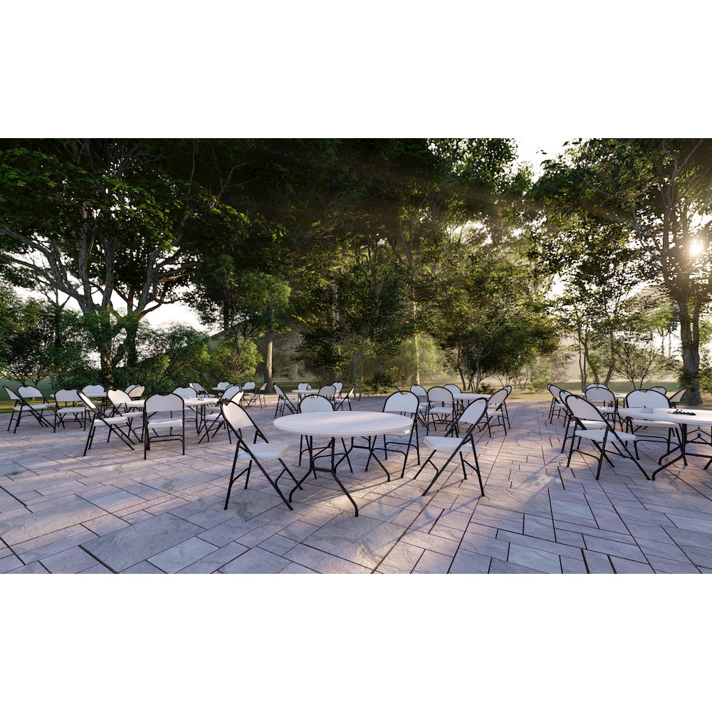 Adjustable Height Commercial Blow-Molded Plastic Folding Table 30x72"