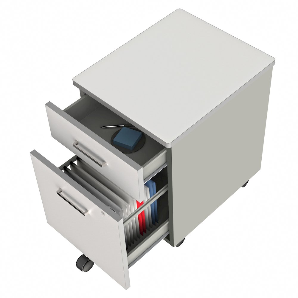 Laminate Moblie Pedestal File, White