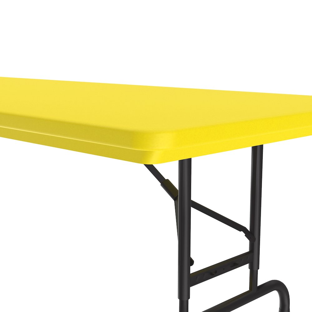 Adjustable Height Commercial Blow-Molded Plastic Folding Table 30x72"