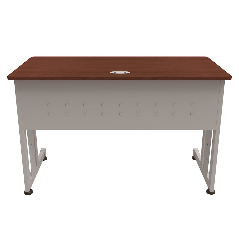 Basic Rectangular Desk 24 X 48 Cherry / Gray