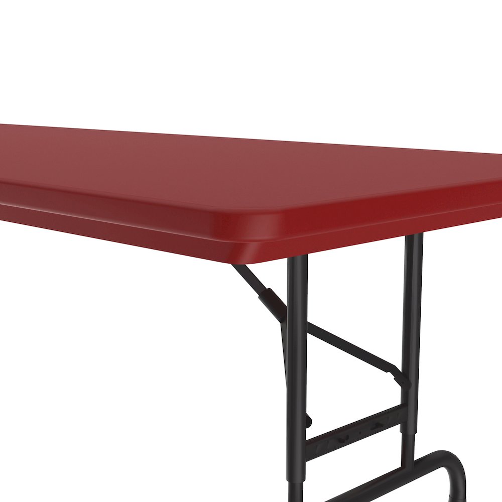 Adjustable Height Commercial Blow-Molded Plastic Folding Table 30x72"