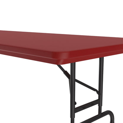 Adjustable Height Commercial Blow-Molded Plastic Folding Table 30x72"
