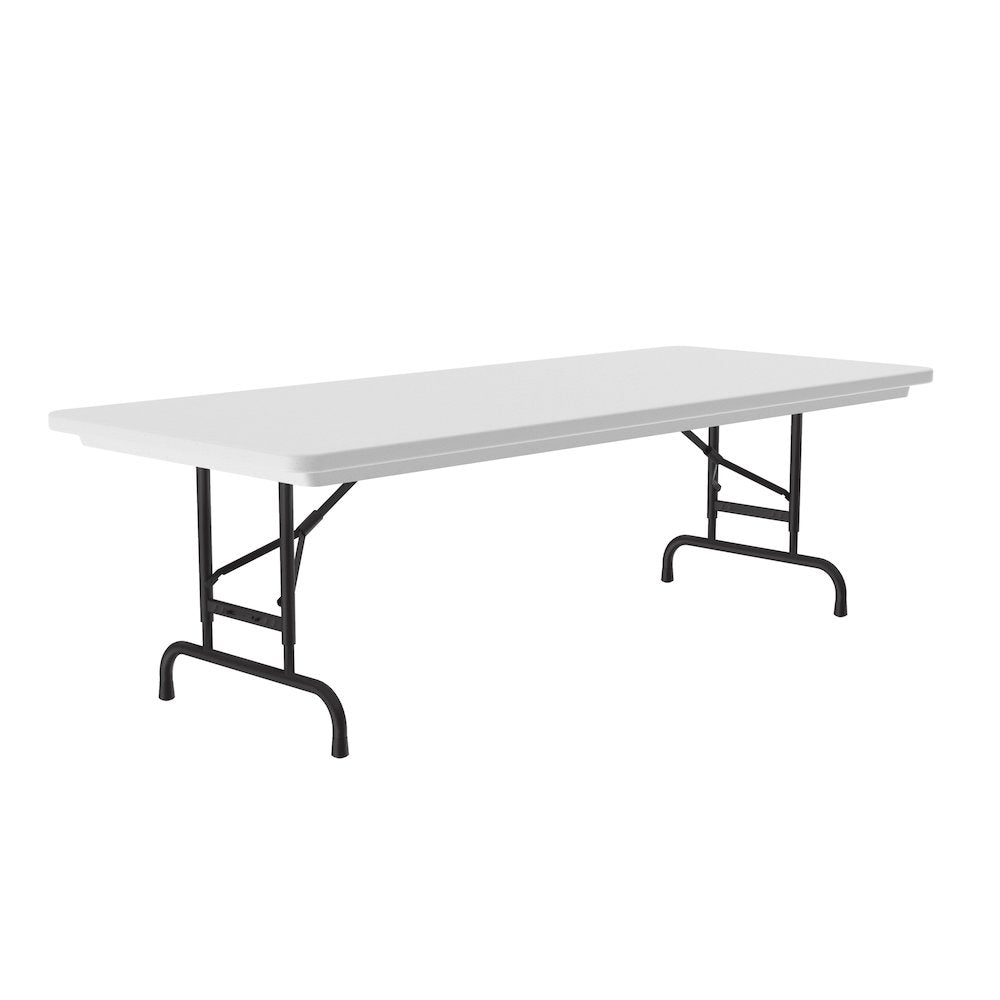 Adjustable Height Commercial Blow-Molded Plastic Folding Table 30x72"