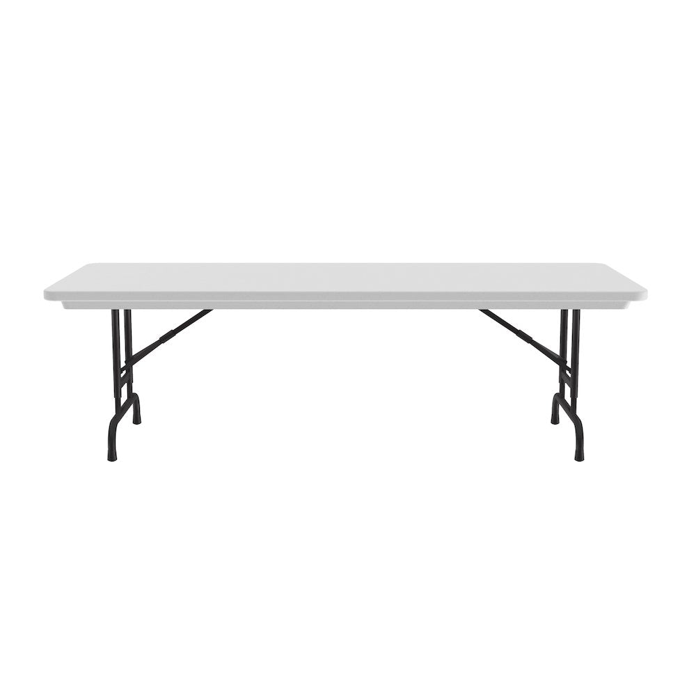 Adjustable Height Commercial Blow-Molded Plastic Folding Table 30x96"