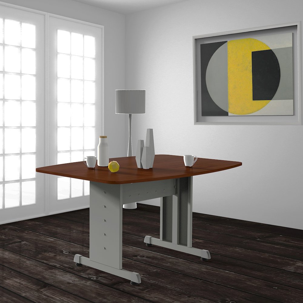 Rectangular Conference Table Cherry / Silver