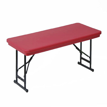 Adjustable Height Commercial Blow-Molded Plastic Folding Table 24x48"