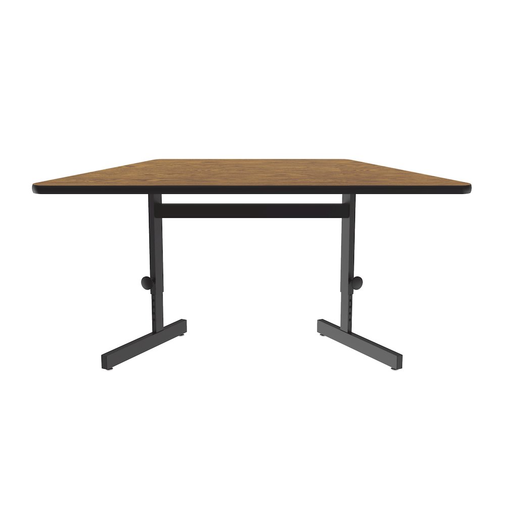Adjustable Height Lamiante Top Trapezoid Computer/Student Desks 30x60"