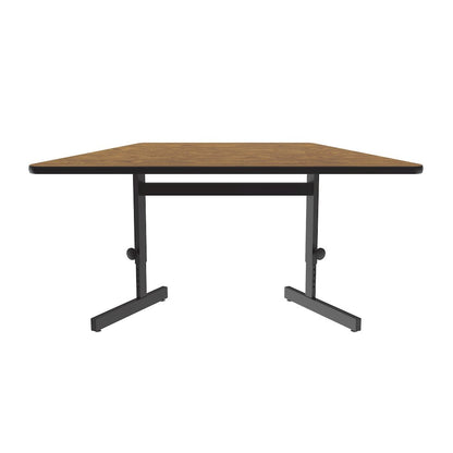 Adjustable Height Lamiante Top Trapezoid Computer/Student Desks 30x60"