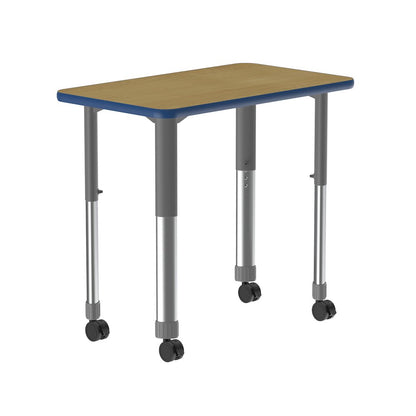Deluxe High Pressure Collaborative Desk with Casters 34x20"