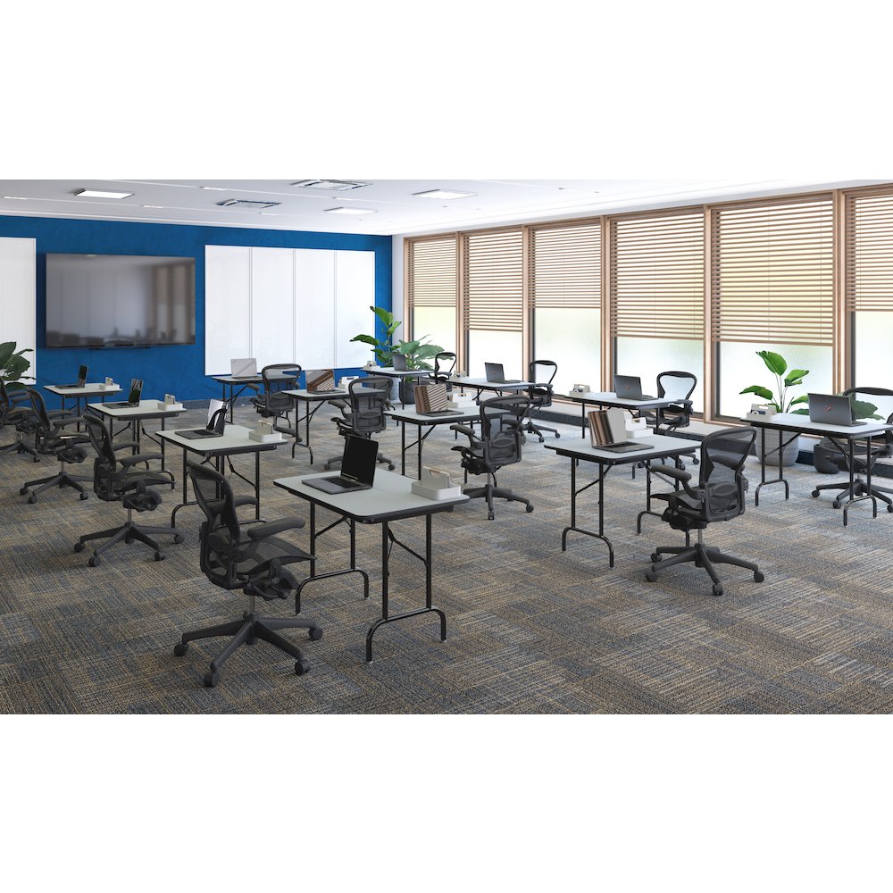 Adjustable Height Thermal Fused Laminate Top Folding Table 30x72"
