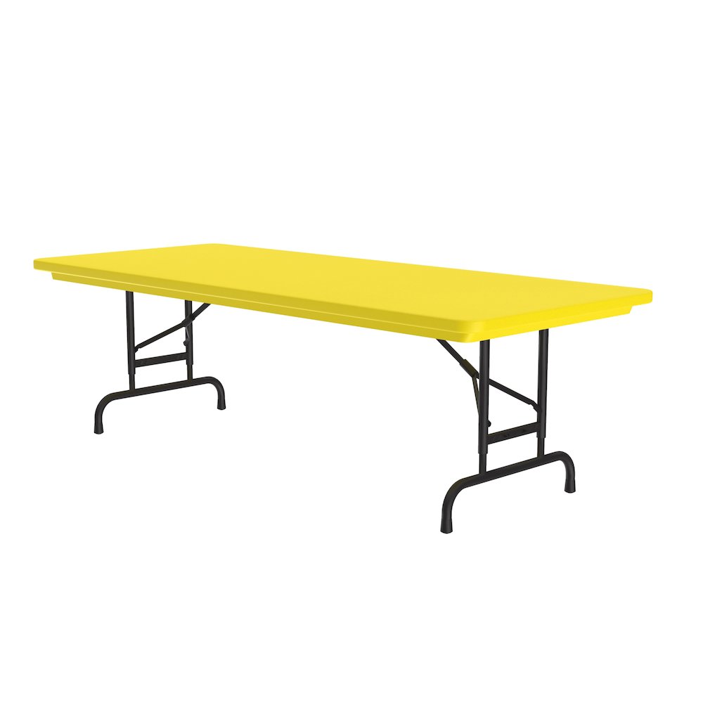 Adjustable Height Commercial Blow-Molded Plastic Folding Table 30x72"