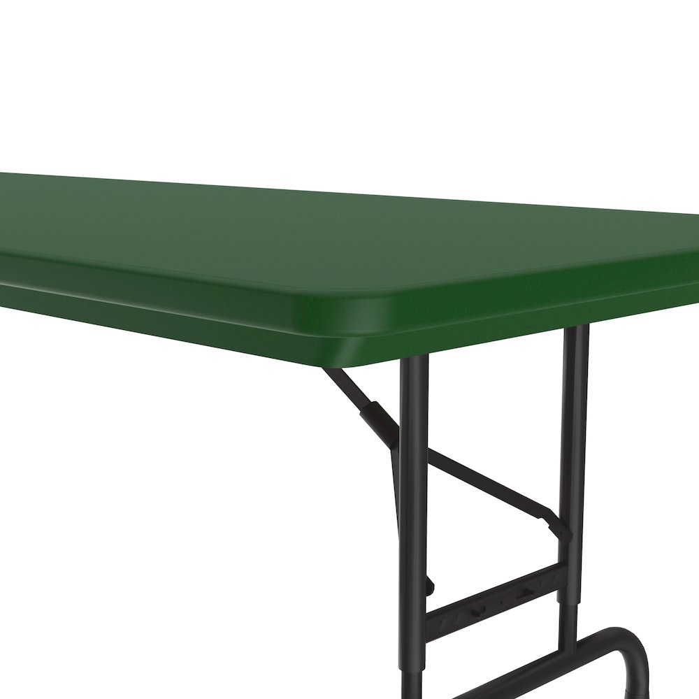 Adjustable Height Commercial Blow-Molded Plastic Folding Table 30x72"