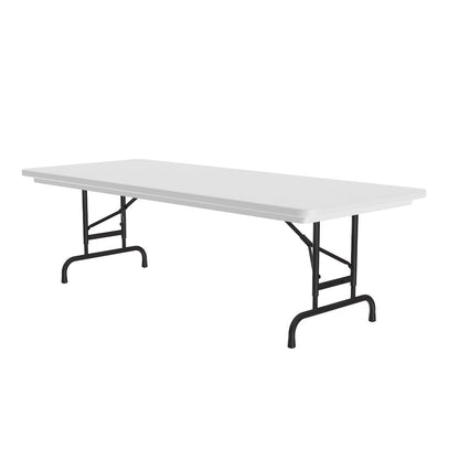 Adjustable Height Commercial Blow-Molded Plastic Folding Table 30x60"
