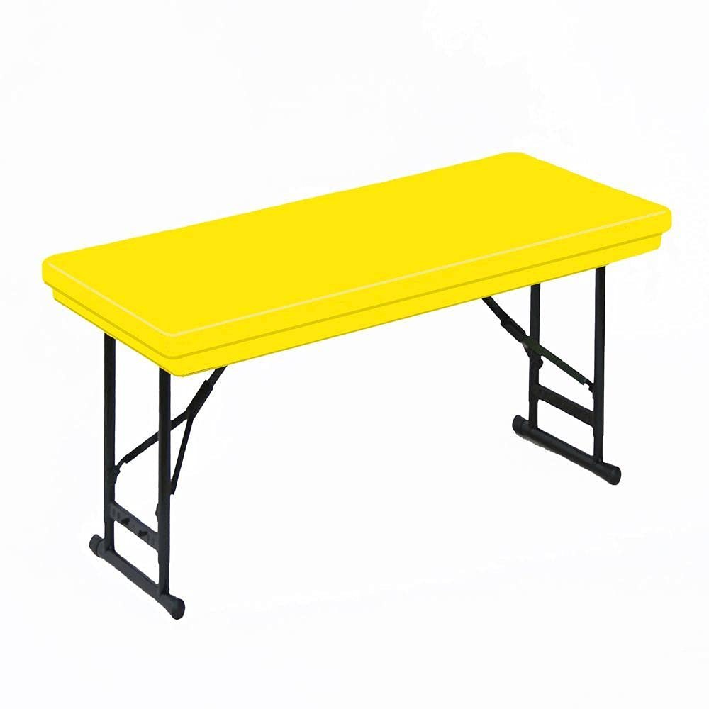 Adjustable Height Commercial Blow-Molded Plastic Folding Table 24x48"
