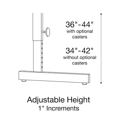 Commercial Laminate Top Adjustable Standing  Height Work Station 24x48"