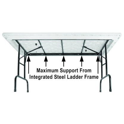 Commercial Blow-Molded Plastic Folding Table 60x60"