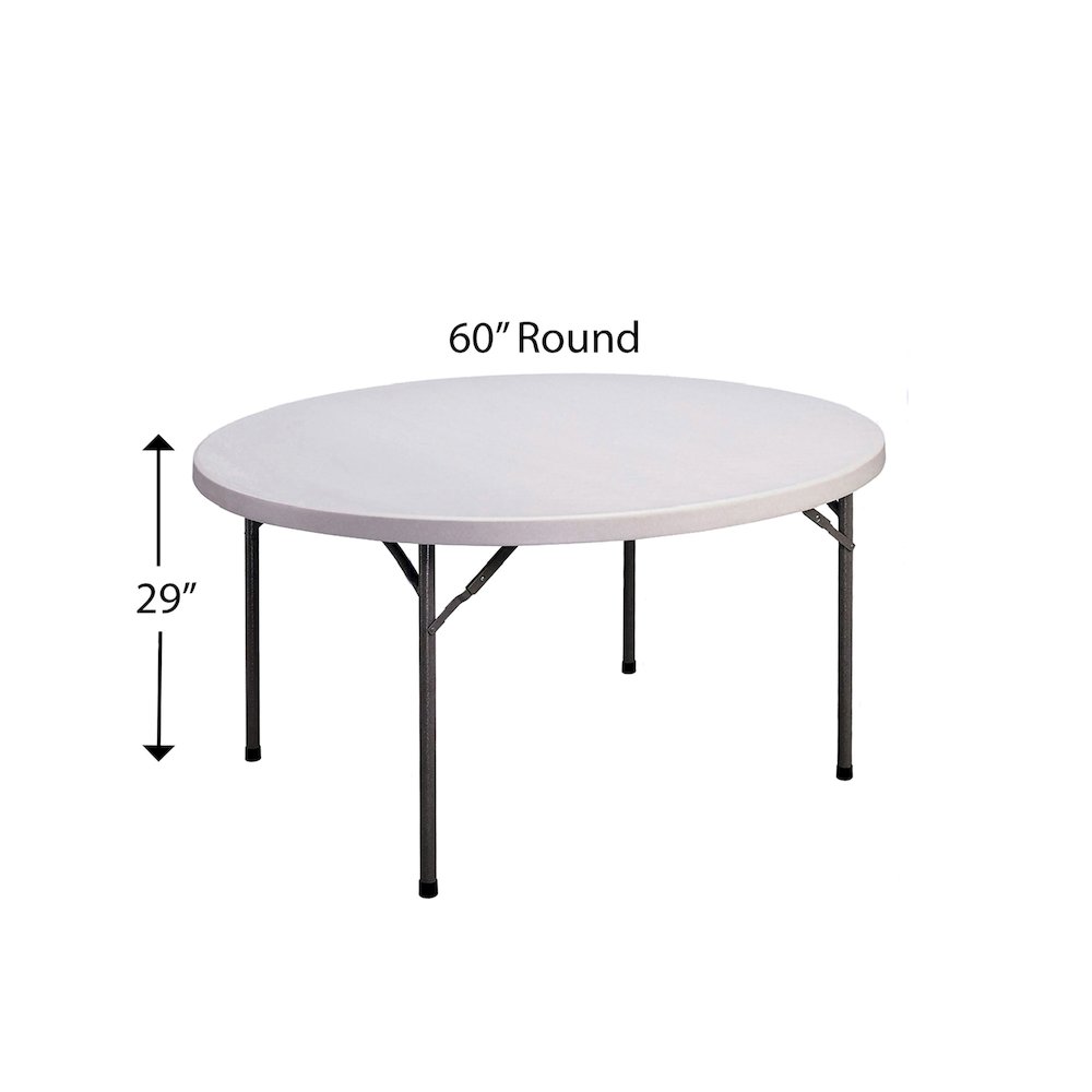 Economy Blow-Molded Plastic Folding Table 60x60"
