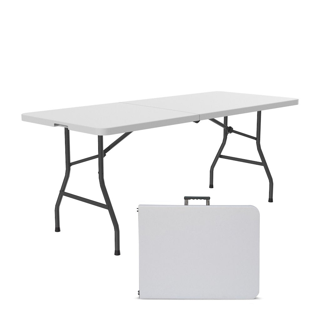 Economy Blow-Molded Plastic Fold in Half Table 30x72"