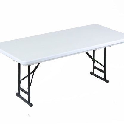 Adjustable Height Commercial Blow-Molded Plastic Folding Table 30x72"