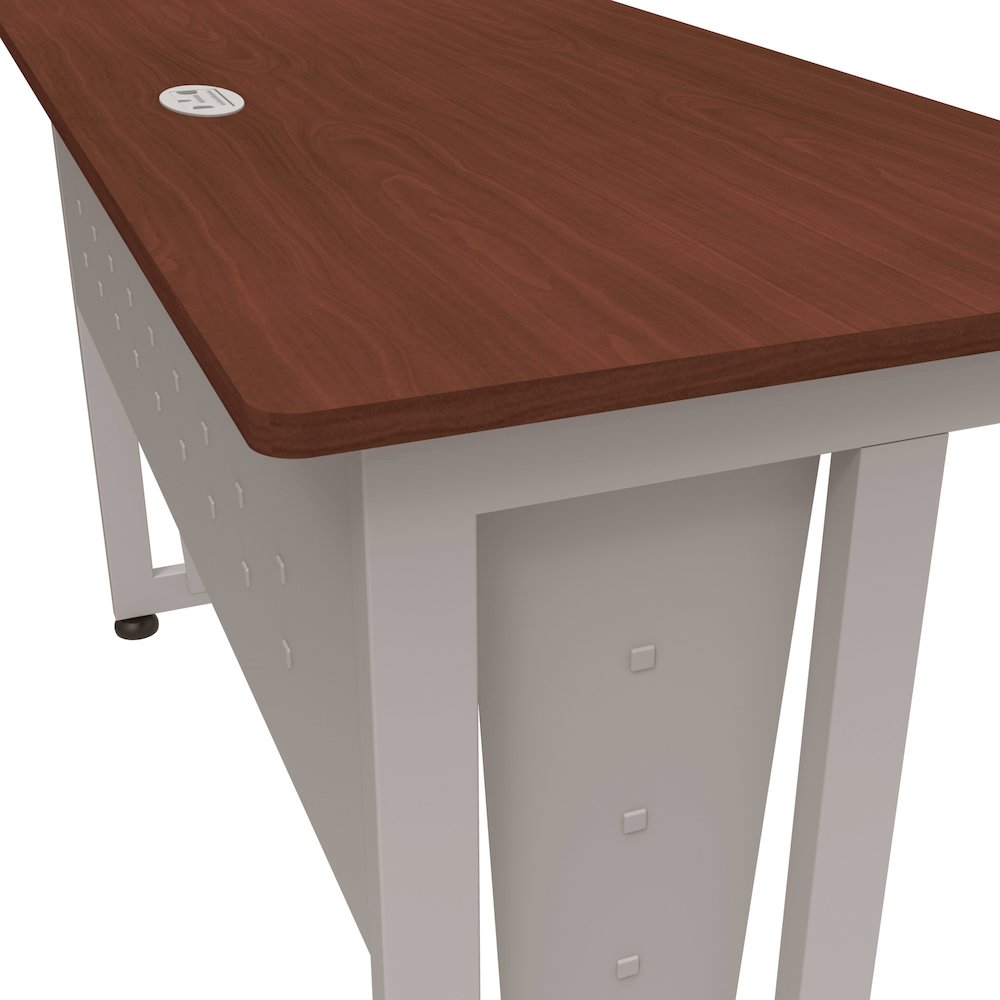 Basic Rectangular Desk 24 X 48 Cherry / Gray